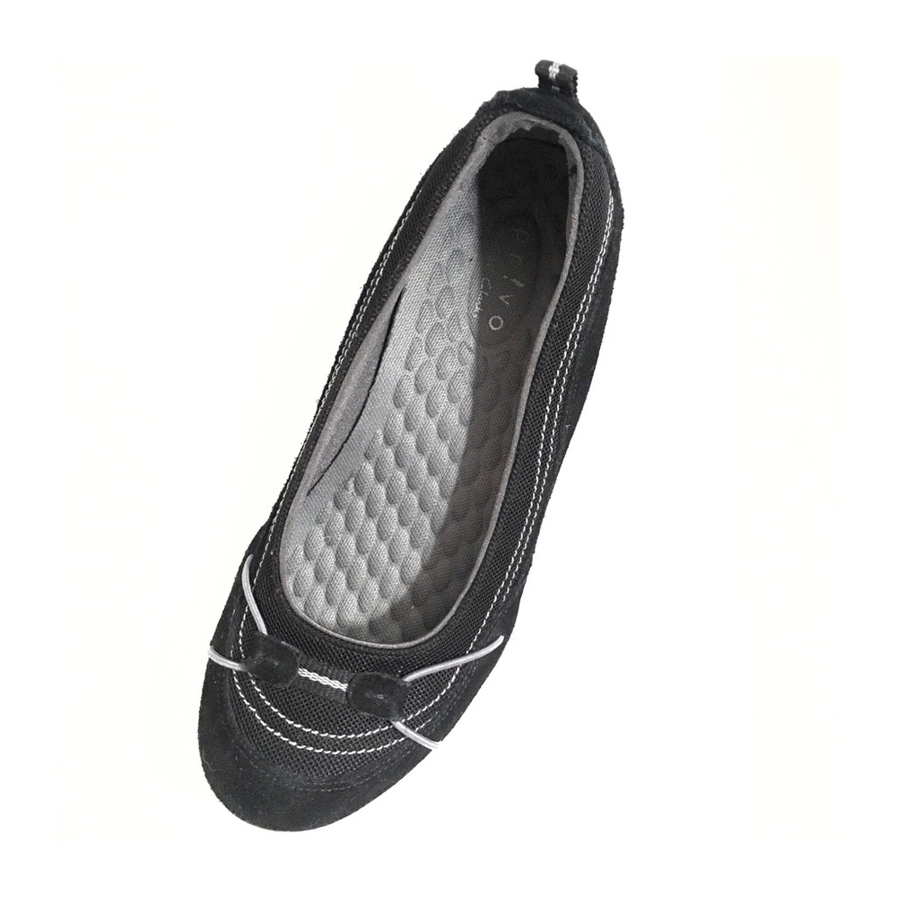 Clarks Black Grey gray slip on Shoes Flats 7.5